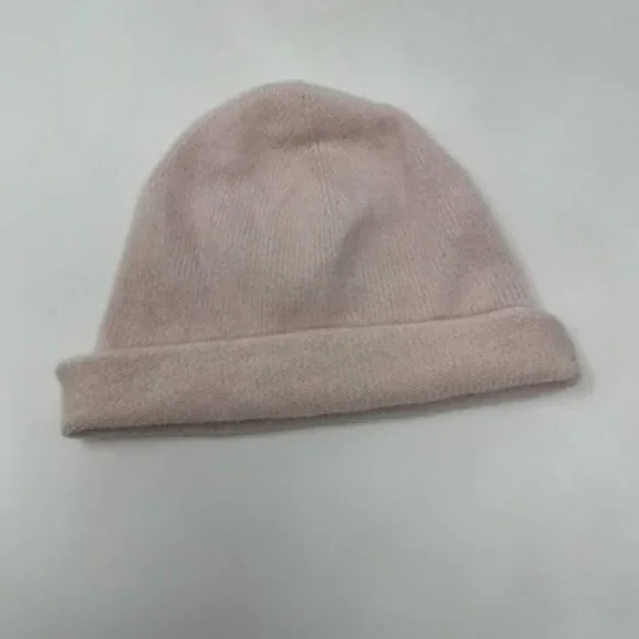 Joie Cashmere Beanie Hat Blush - Picture 3 of 4